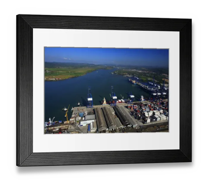Framed Print : aerial image of Balboa Harbor and container terminal. Panama Canal Zone, Panama City Framed Print : aerial image of Balboa Harbor and container terminal. Panama Canal Zone, Panama City