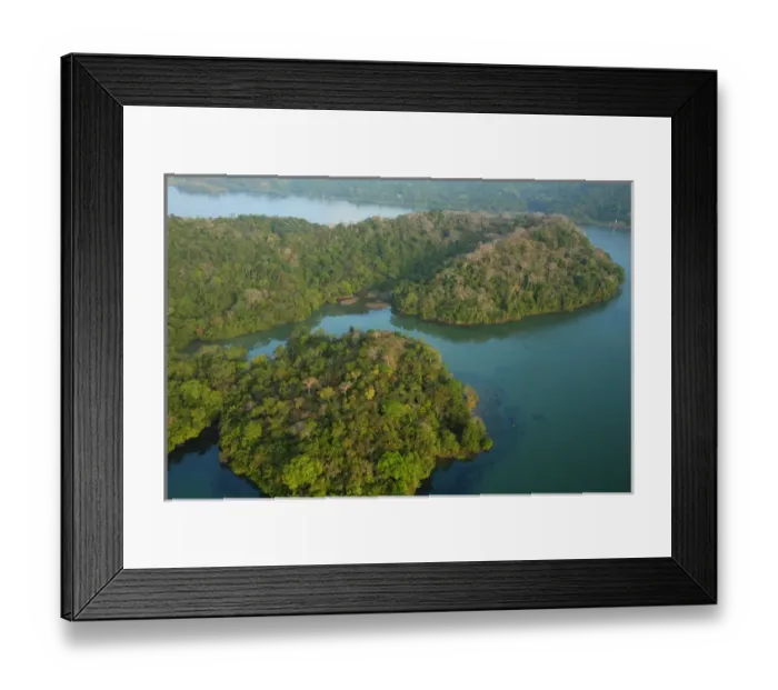 Framed Print : aerial image of Panama Canal and Lake Gatun, Panama Framed Print : aerial image of Panama Canal and Lake Gatun, Panama