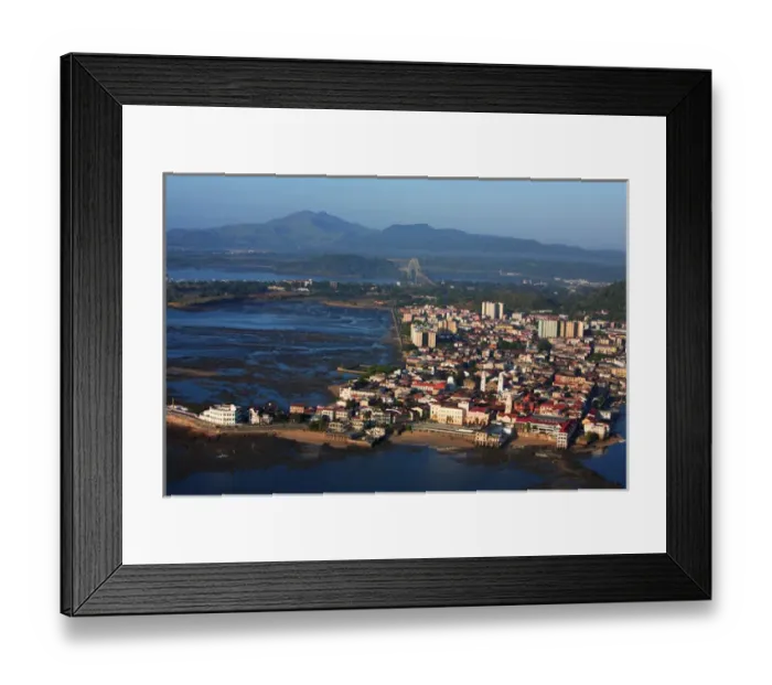 Framed Print : aerial view of Casco Viejo, the old colonial part of Panama City, Panama Framed Print : aerial view of Casco Viejo, the old colonial part of Panama City, Panama