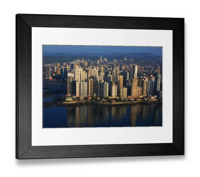 Framed Print : aerial view of Paitilla, the banking district of Panama City, with skyscrapers, Panama Framed Print : aerial view of Paitilla, the banking district of Panama City, with skyscrapers, Panama