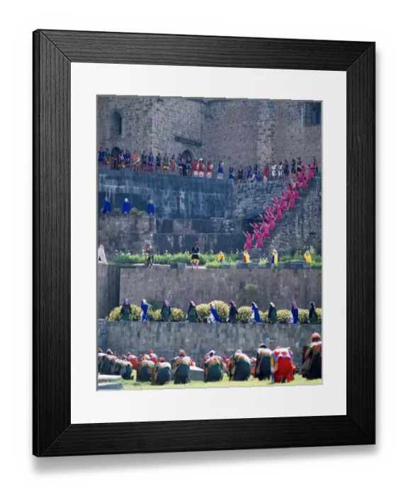 Framed Print : South America, Peru, Cusco. Participants in annual Inti Raimi festival that celebrates Framed Print : South America, Peru, Cusco. Participants in annual Inti Raimi festival that celebrates