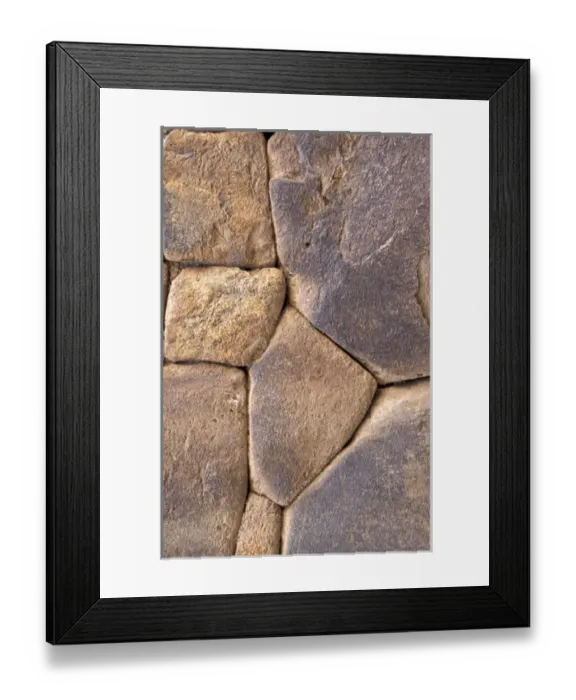 Framed Print : SA, Peru, Ollantaytambo Intricate rock wall detail showing no mortar Framed Print : SA, Peru, Ollantaytambo Intricate rock wall detail showing no mortar