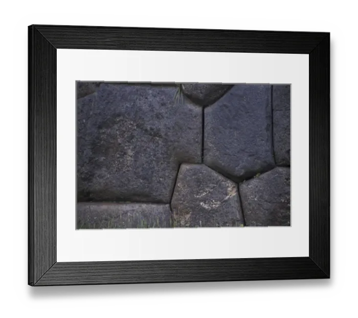 Framed Print : SA, Peru, Sacayhuaman Inca ruins; distinctive zig-zag terraced walls, some stones Framed Print : SA, Peru, Sacayhuaman Inca ruins; distinctive zig-zag terraced walls, some stones