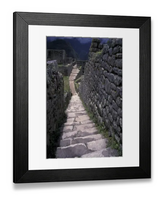 Framed Print : SA, Peru, Machu Picchu Inca ruins; impressive stone ruins; Urubamba Valley in Framed Print : SA, Peru, Machu Picchu Inca ruins; impressive stone ruins; Urubamba Valley in