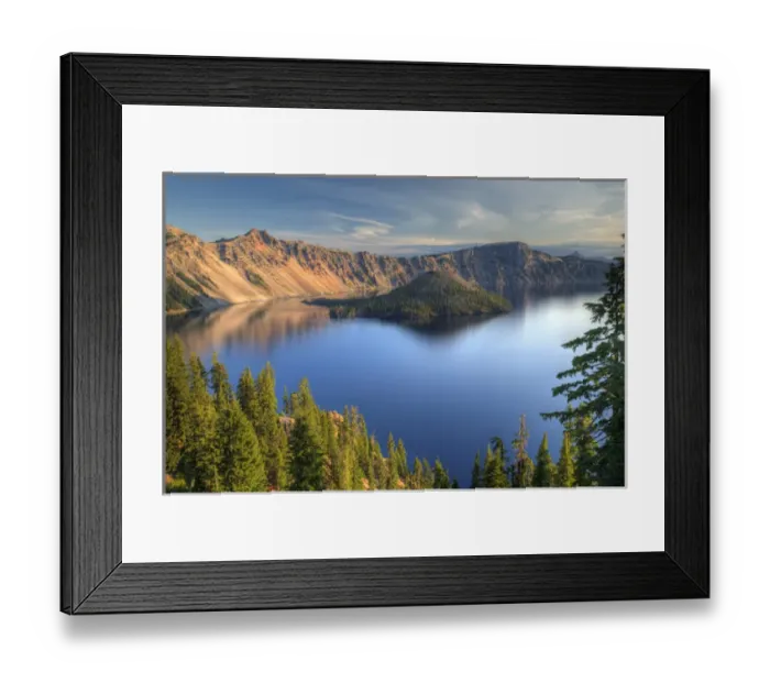 Framed Print : Crater Lake National Park, Crater Lake and Wizard Island Framed Print : Crater Lake National Park, Crater Lake and Wizard Island
