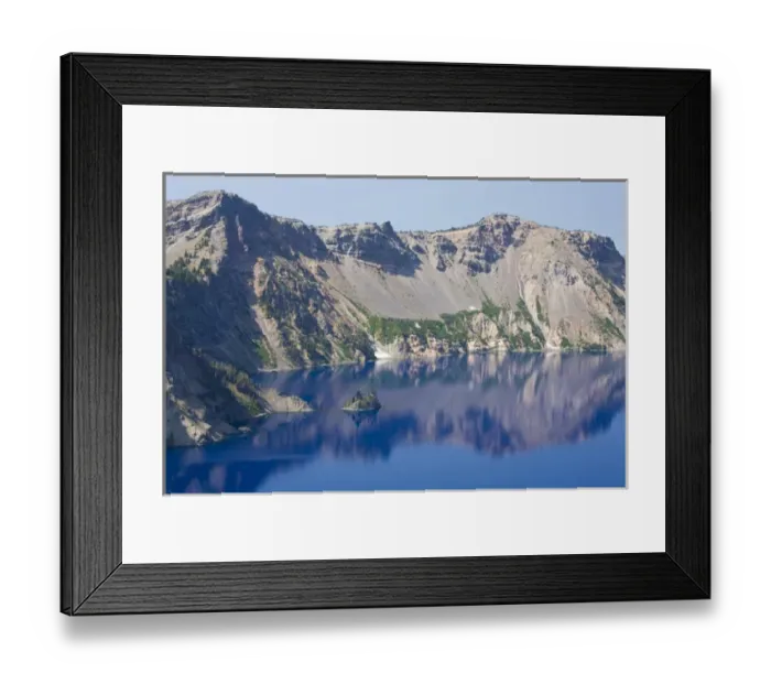 Framed Print : OR, Crater Lake National Park, Phantom Ship rock, and Crater Lake Framed Print : OR, Crater Lake National Park, Phantom Ship rock, and Crater Lake