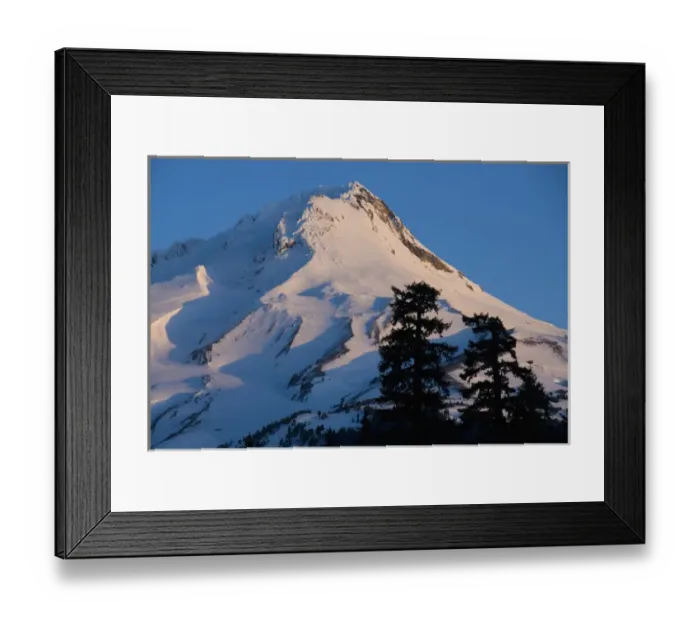 Framed Print : Sunrise on Mt. Hood, (11237 feet high) Cascade Mountains, Oregon