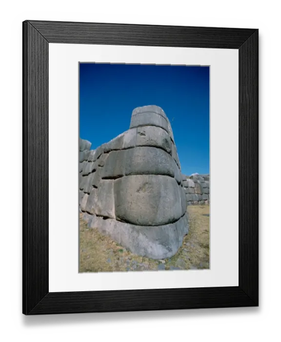 Framed Print : South America - Peru - Cusco (aka Cuzco) - Sacsayhuaman, Inca stone walled fortress