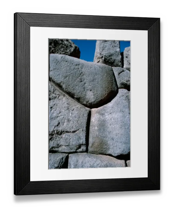 Framed Print : South America - Peru - Cusco (aka Cuzco) - Sacsayhuaman, Inca stone walled fortress