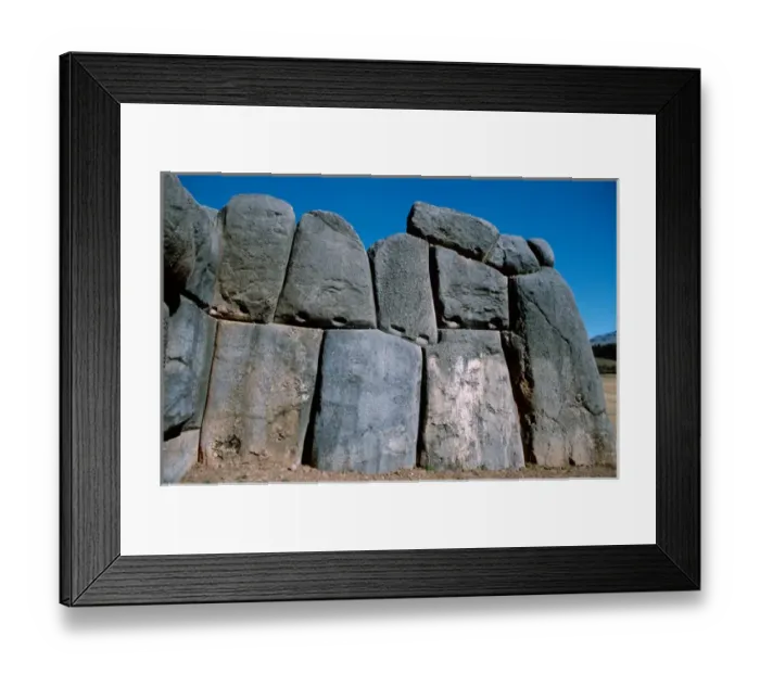 Framed Print : South America - Peru - Cusco (aka Cuzco) - Sacsayhuaman, Inca stone walled fortress