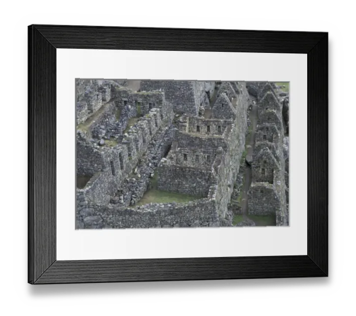 Framed Print : South America, Peru, Machu Picchu. Top angle view of ancient ruins Framed Print : South America, Peru, Machu Picchu. Top angle view of ancient ruins