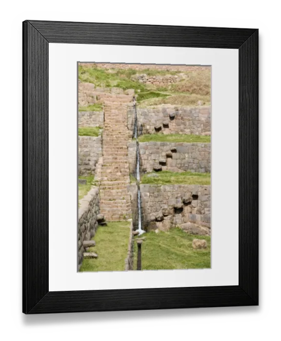 Framed Print : South America - Peru. Inca site of Tipon with terracing and irrigation system lies Framed Print : South America - Peru. Inca site of Tipon with terracing and irrigation system lies