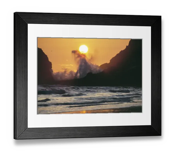 Framed Print : USA, Oregon, Heceta Head. A wave breaks under the sun at Heceta Head on the Oregon coast Framed Print : USA, Oregon, Heceta Head. A wave breaks under the sun at Heceta Head on the Oregon coast
