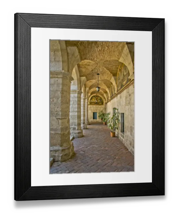 Framed Print : Graceful archways of Monestario Santa Catalina in the White City of Arequipa Framed Print : Graceful archways of Monestario Santa Catalina in the White City of Arequipa