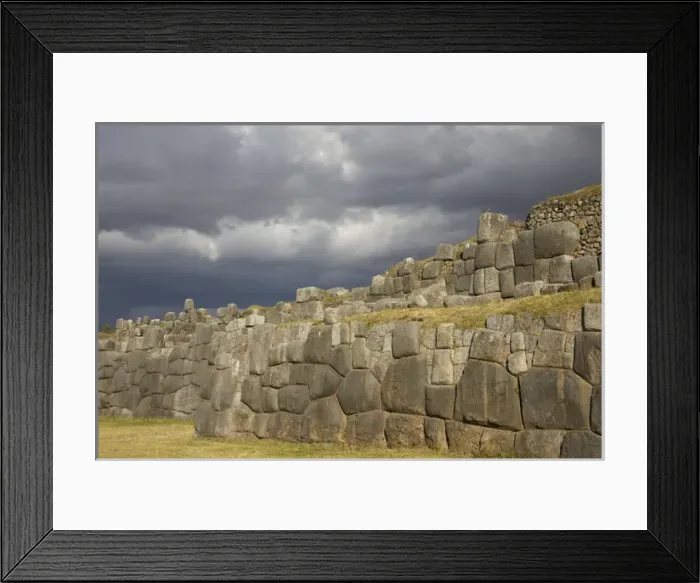 Framed Print : Sacsayhuaman, Inca ruins of military and religious significance. Walls are made