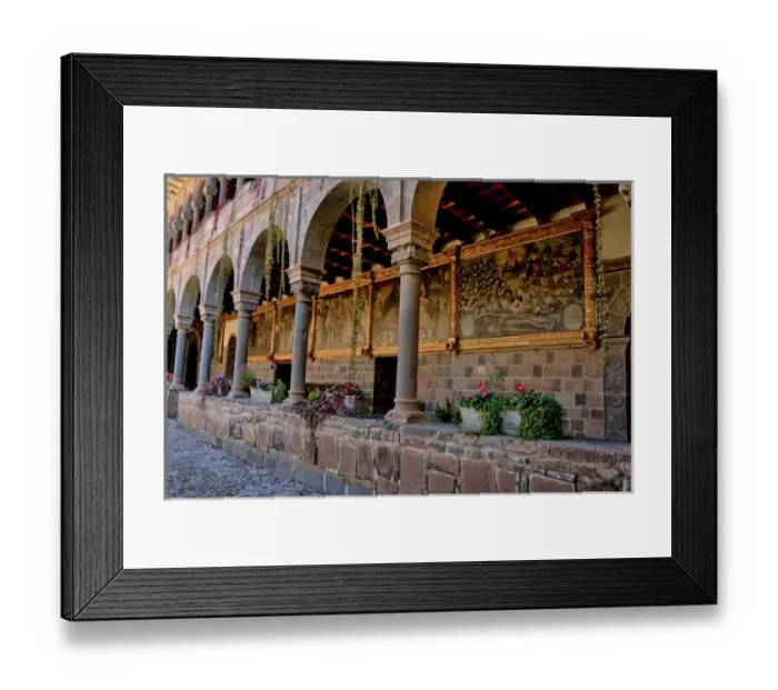 Framed Print : Stunning interior of the 17th century Dominican basilica in Cuzco, Peru