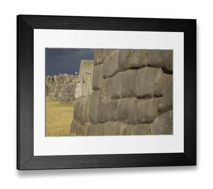 Framed Print : Sacsayhuaman, Inca ruins of military and religious significance. Walls are made