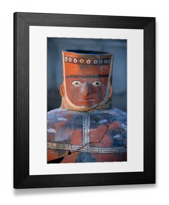 Framed Print : Face neck jar, circa 800, Universidad Nacional de San Cristobal de Huamanga, Peru Framed Print : Face neck jar, circa 800, Universidad Nacional de San Cristobal de Huamanga, Peru
