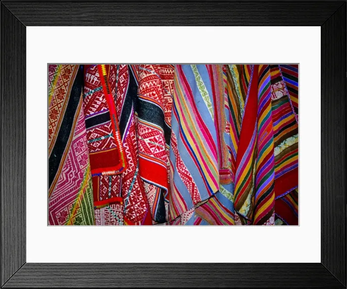 Framed Print : South America; Peru. Textiles Framed Print : South America; Peru. Textiles