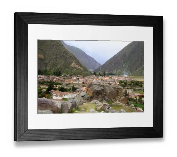 Framed Print : Americas, South America, Peru, Ollanta. The ancient ruins of Ollantaytambo, an Incan