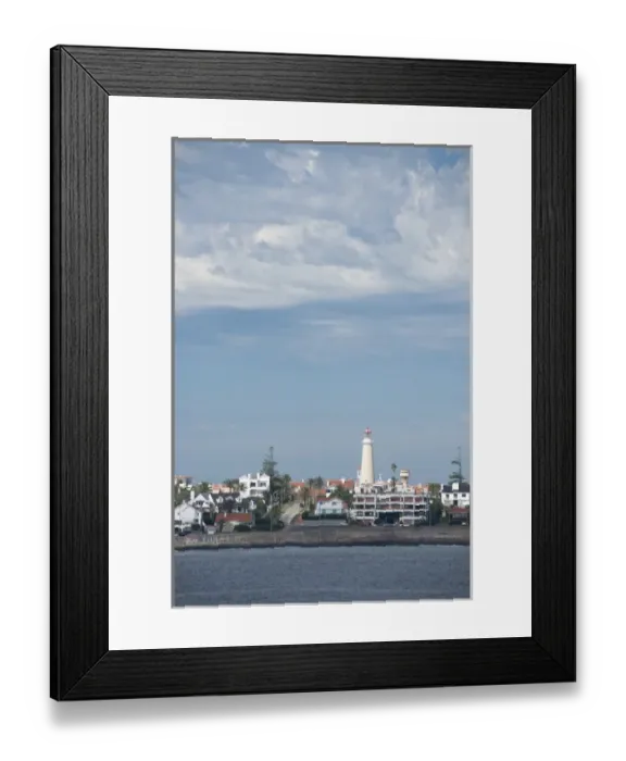 Framed Print : Uruguay, Punta del Este. River (Rio de la Plate) view of the coastal area of