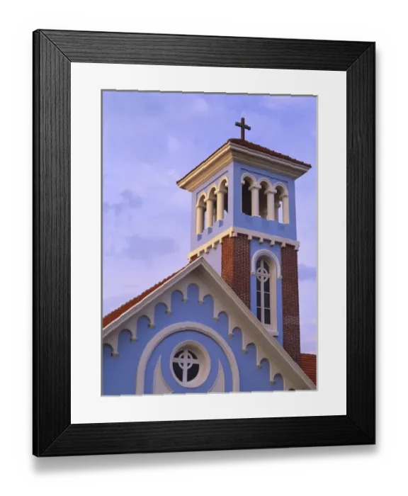 Framed Print : South America, Uruguay, Punta del Este, Quaint chapel in resort town