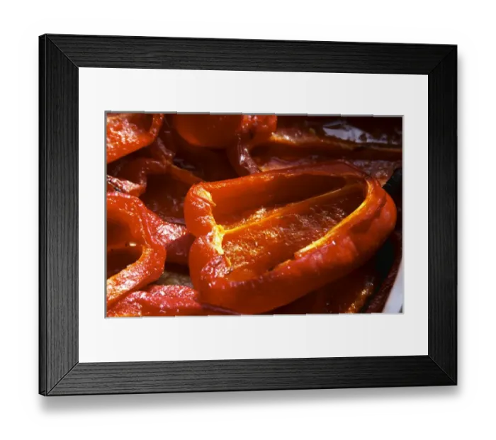 Framed Print : Oven grilled bell peppers bellpeppers red. Bodega Pisano Winery, Progreso, Uruguay Framed Print : Oven grilled bell peppers bellpeppers red. Bodega Pisano Winery, Progreso, Uruguay