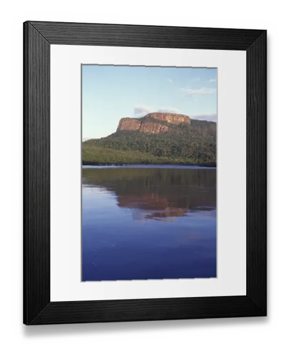 Framed Print : SA, Venezuela, Canaima National Park, flat top mountains