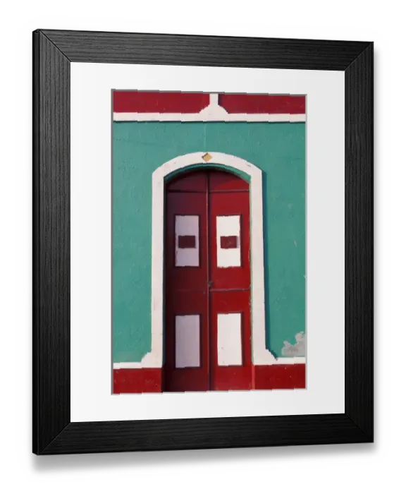 Framed Print : SA, Venezuela, Los Roques, El Gran Roque, pastel buildings
