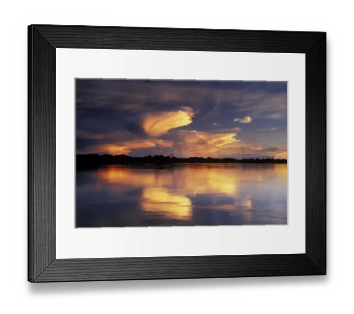Framed Print : Amazon sunset