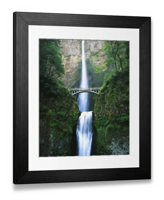 Framed Print : USA, Oregon, View of Multnomah Falls in Columbia Gorge Framed Print : USA, Oregon, View of Multnomah Falls in Columbia Gorge