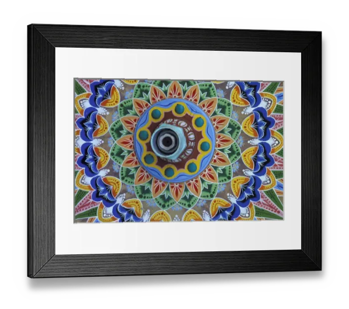 Framed Print : Central America, Costa Rica. Painted Ox Cart Wheel