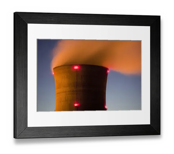 Framed Print : USA, Pennsylvania, Middletown, Steam vents from cooling tower at Three Mile Island Framed Print : USA, Pennsylvania, Middletown, Steam vents from cooling tower at Three Mile Island