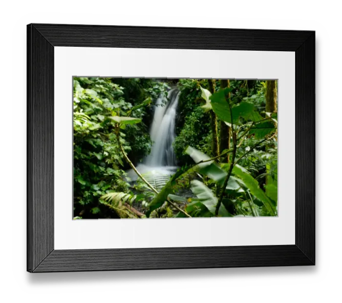 Framed Print : Costa Rica, Monteverde cloud forest waterfall Framed Print : Costa Rica, Monteverde cloud forest waterfall