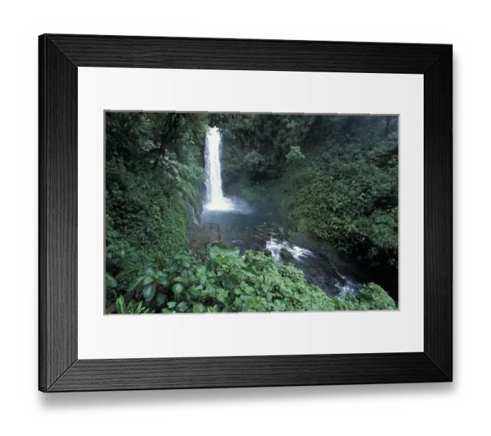 Framed Print : Central America, Costa Rica, La Paz Waterfall Gardens. Magia Blanca Falls along Rio Framed Print : Central America, Costa Rica, La Paz Waterfall Gardens. Magia Blanca Falls along Rio