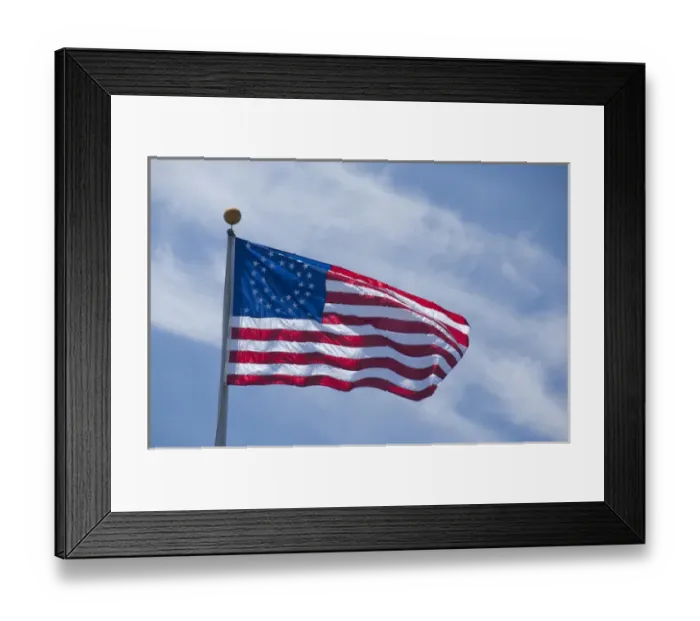 Framed Print : South Carolina, Charleston, Fort Sumter National Monument. Cavalry Guidon flag