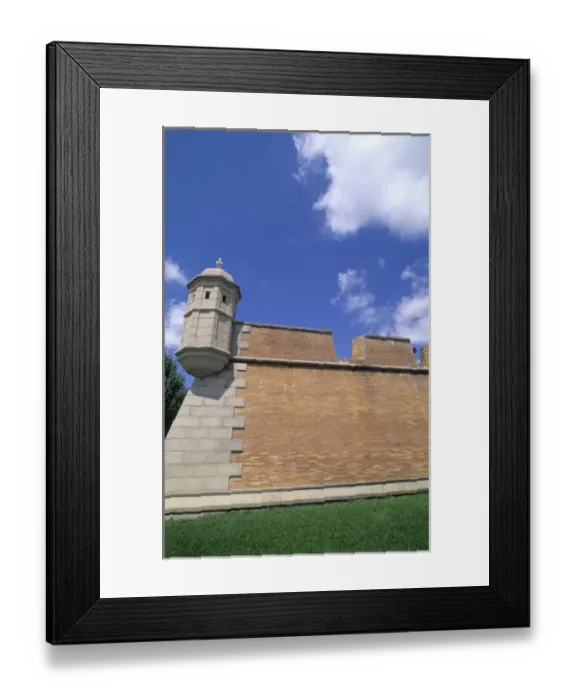 Framed Print : Mobile Alabama at the French Fort Conde used in 1706 on display for the military