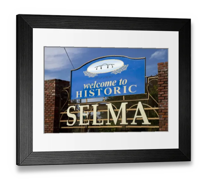 Framed Print : Welcome to Historic Selma sign, Alabama, USA Framed Print : Welcome to Historic Selma sign, Alabama, USA