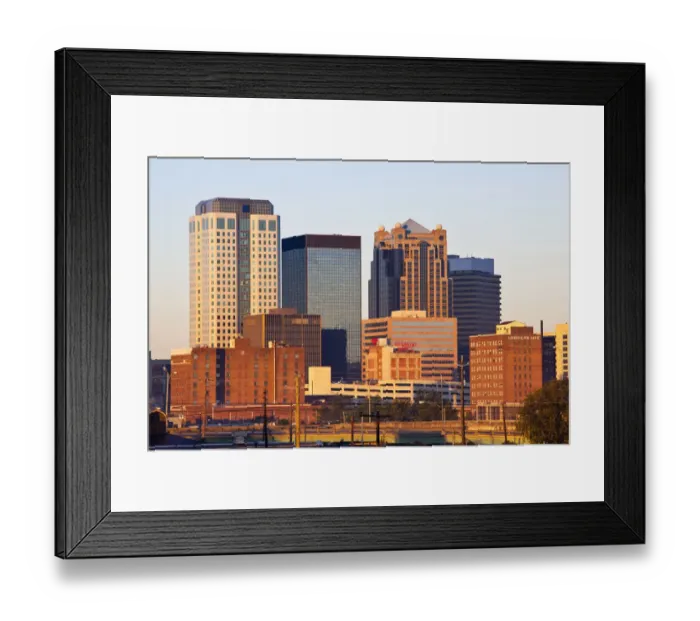 Framed Print : USA, Alabama, Birmingham. City view from the east, sunrise Framed Print : USA, Alabama, Birmingham. City view from the east, sunrise