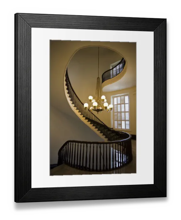 Framed Print : USA, Alabama, Montgomery. Alabama State Capitol, b. 1851, interior staircase