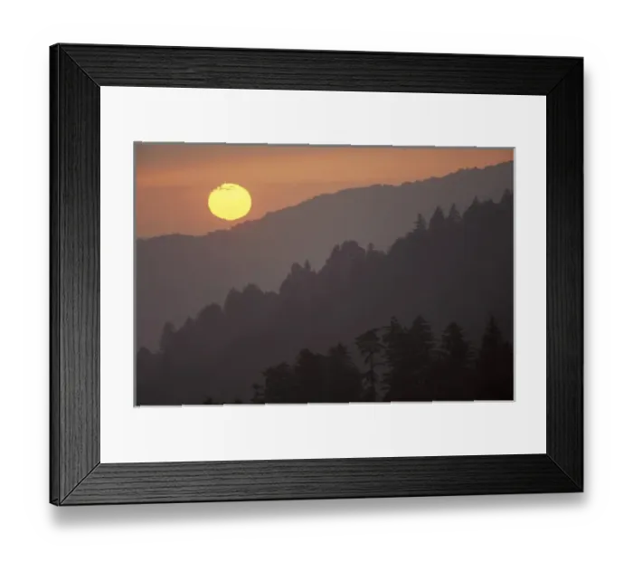 Framed Print : NA, USA, Tennessee, Great Smoky Mountains NP Sunset from Morton Overlook