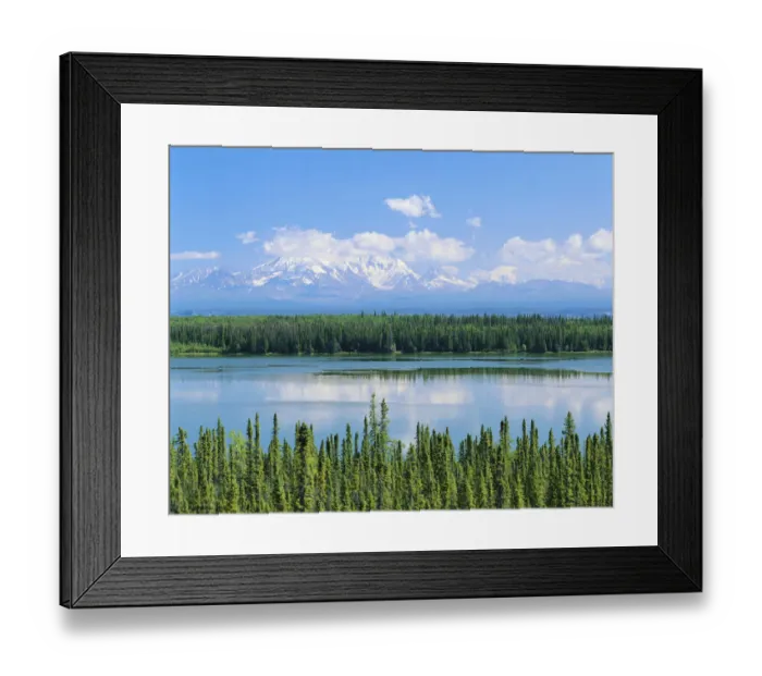 Framed Print : 06. Willow Lake with Mt. Wrangell in background Framed Print : 06. Willow Lake with Mt. Wrangell in background