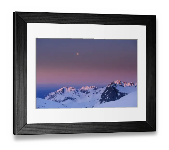 Framed Print : NA, USA, Alaska, Alaska Range Moonrise Framed Print : NA, USA, Alaska, Alaska Range Moonrise