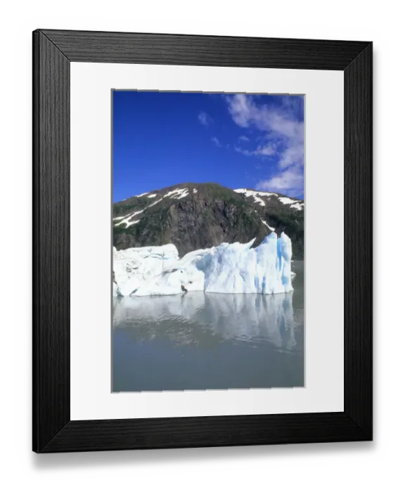Framed Print : 06. Blue Icebergs and Glaciers Portage Glacier Alaska