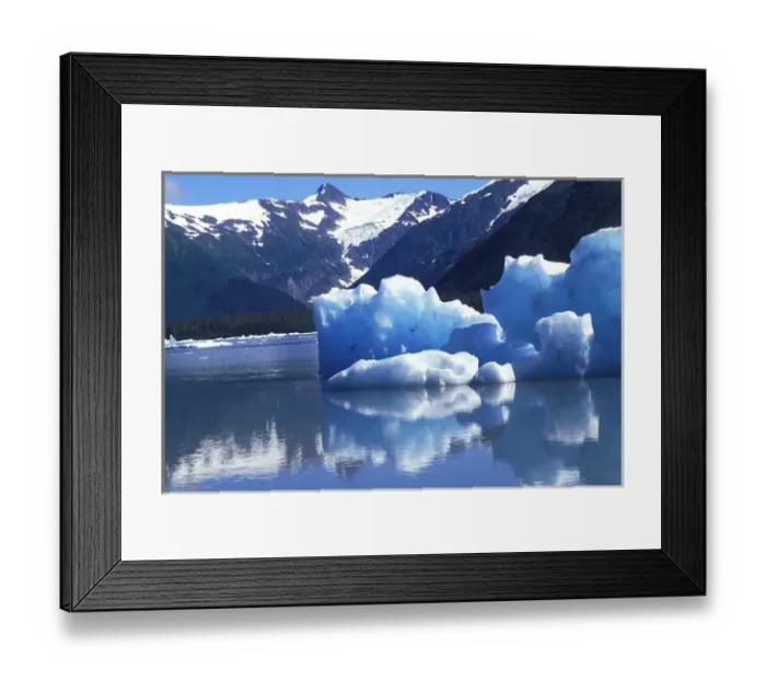 Framed Print : Icebergs at Portage Glacier, Alaska