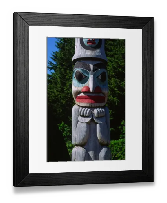 Framed Print : A totem pole in the Haida or Tlingit style, Alaska Framed Print : A totem pole in the Haida or Tlingit style, Alaska