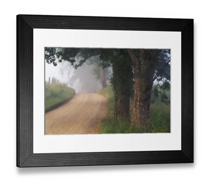 Framed Print : North America, USA, Tennessee, Smokey Mountains National Park. Pastoral road, Cades Cove