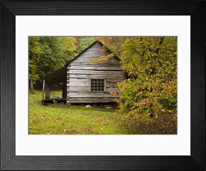 Framed Print : USA, Tennessee, Gatlinburg. Great Smoky Mountains National Park, historic Bud Ogle Farm