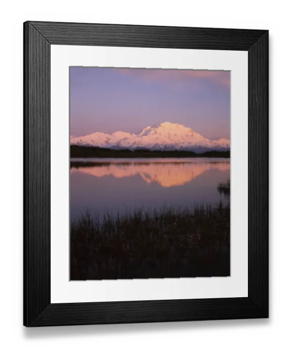 Framed Print : USA, Alaska, Sunset, Tundra Pond, Reflection, Mount McKinley, Denali National Park Framed Print : USA, Alaska, Sunset, Tundra Pond, Reflection, Mount McKinley, Denali National Park