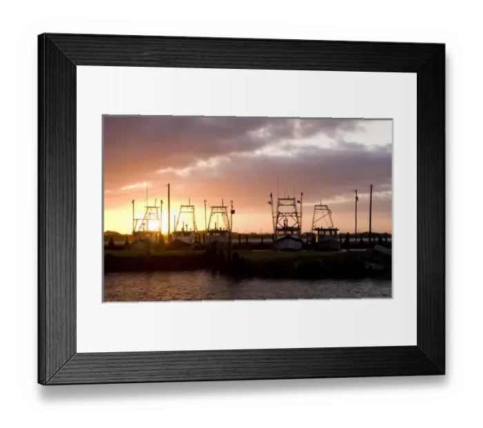 Framed Print : Shrimp boats at sunrise, Seadrift, Tx Framed Print : Shrimp boats at sunrise, Seadrift, Tx
